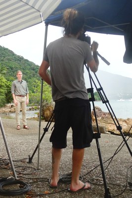 Valtteri Arstila during a filming session