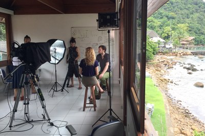 MOOC filming session in Ubatuba