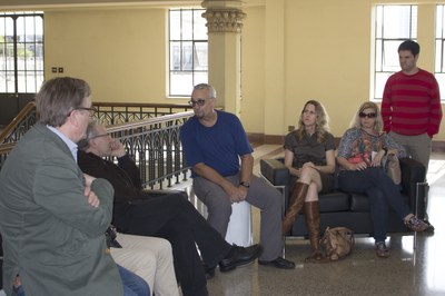 Paulo Saldiva talking at USP's School of Medicine - Scientific and Cultural Tour USP and Modernist São Paulo - April 18, 2015