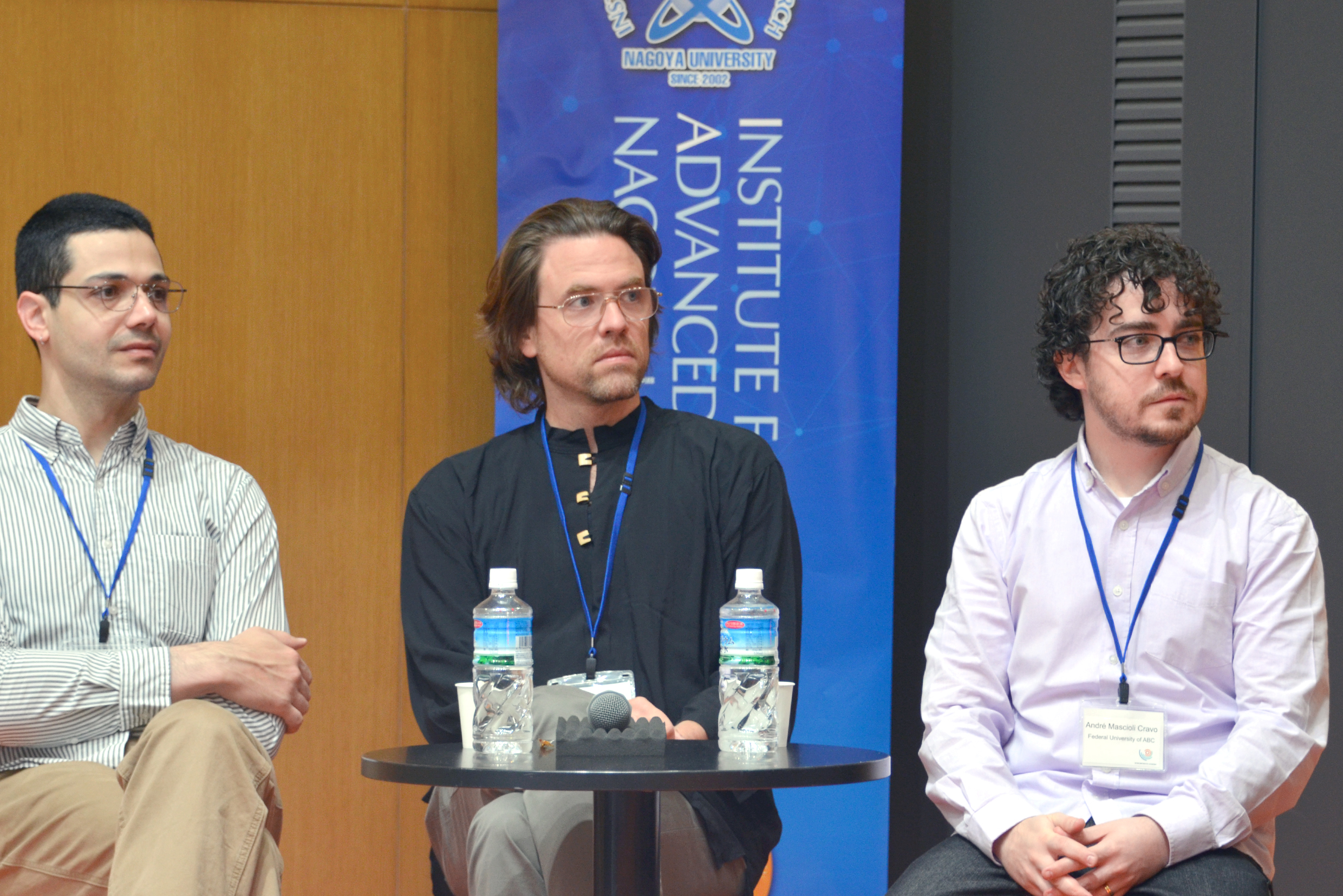 Eduardo Almeida, Marius Müller and André Cravo during the Panel Discussion